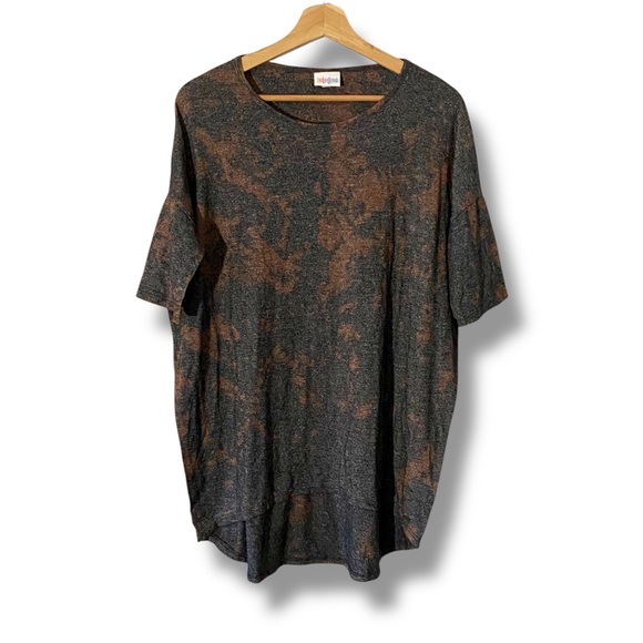 LuLaRoe Custom Bleached Oversized Gray Tunic Top - Picture 1 of 5